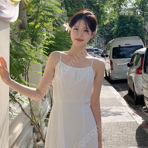 새상품)-아뜨랑스 휴양지 바캉스 플레어 뷔스티에 롱 원피스