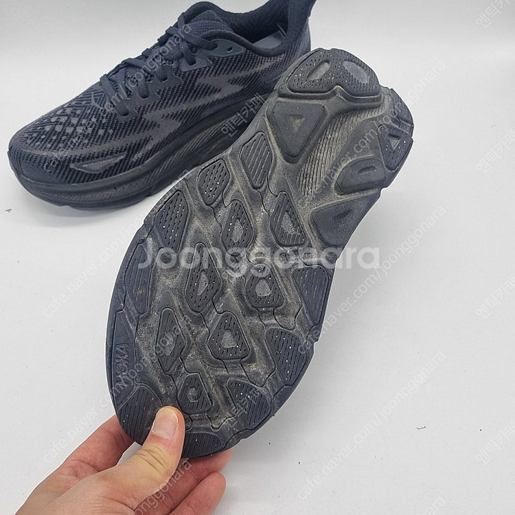 호카 오네오네 클리프톤9 블랙 와이드 남성 270mm--2