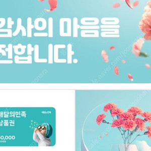 배달의민족 5만원권2장