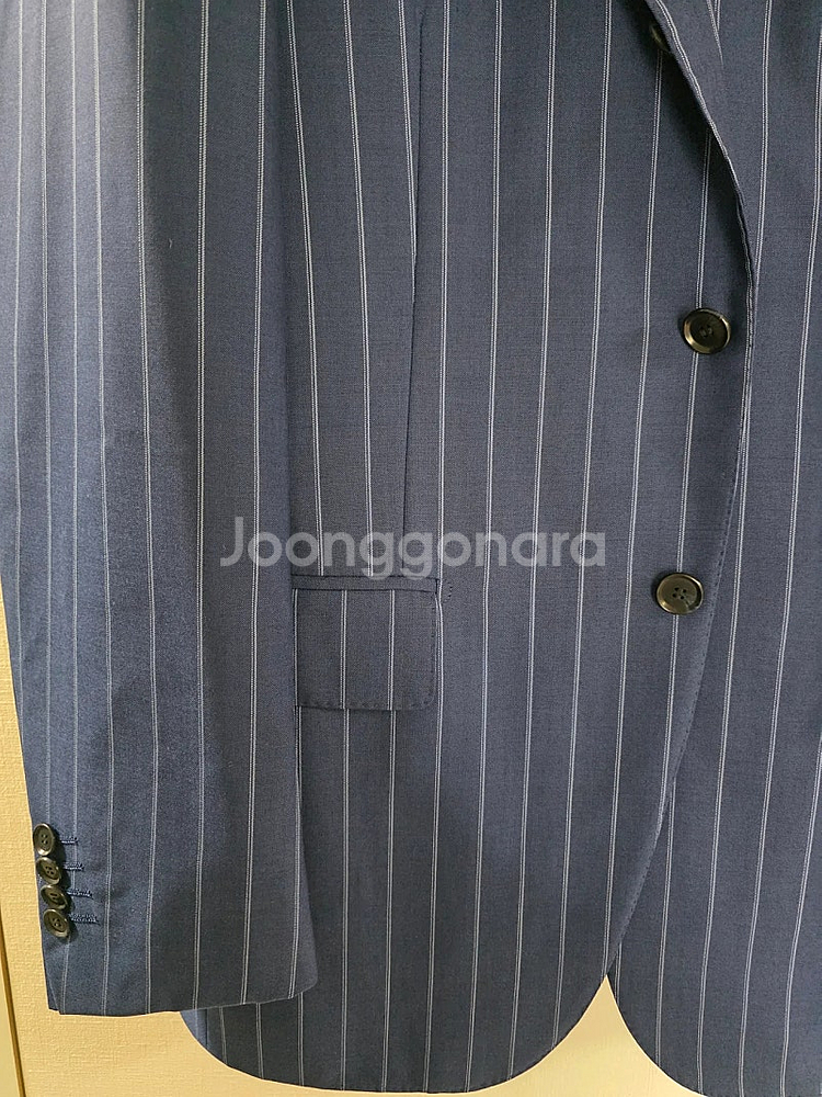 링자켓 화이트라벨 블루네이비 스트라이프 수트 / (라르...--2
