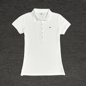Lacoste 라코스테 우먼즈 슬림핏 화이트 반팔 카라티