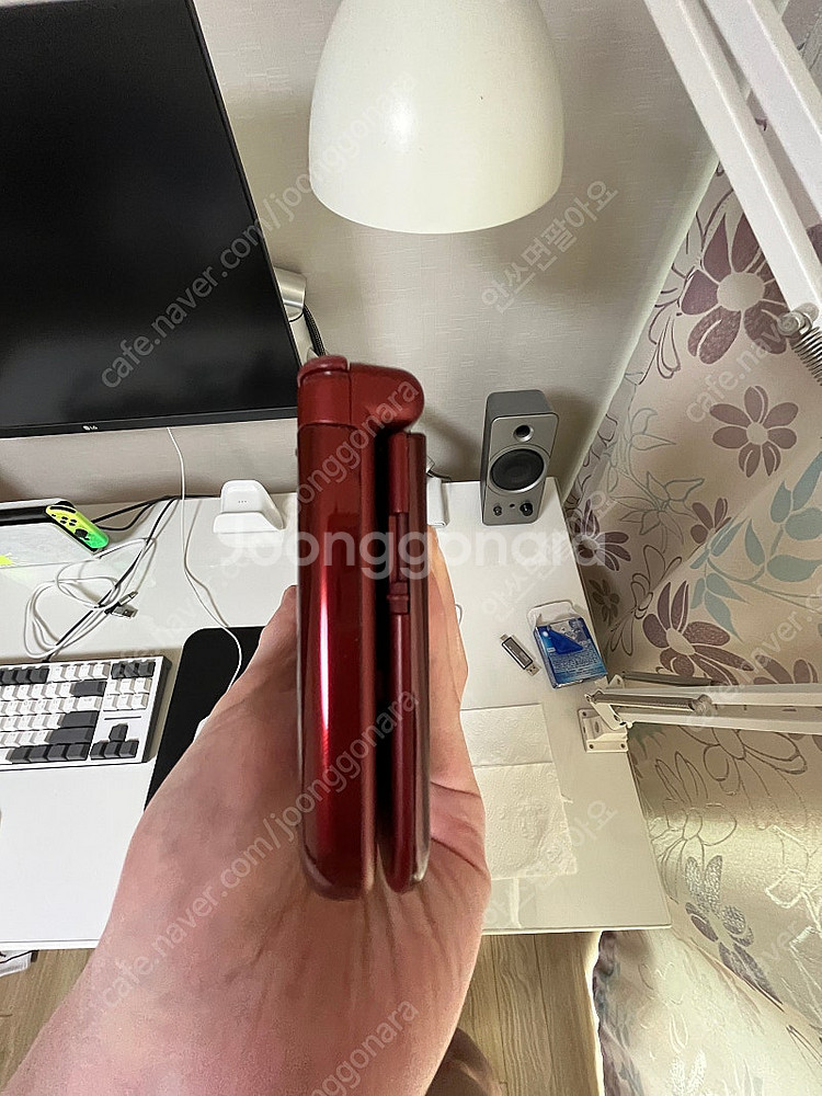 뉴3ds xl 메탈릭레드 극미 중고 sd메모리128g+...--2