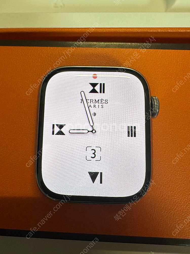 애플워치 에르메스 시리즈 7 45mm 실버 스테인레스--0