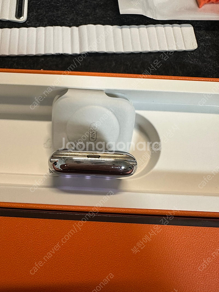 애플워치 에르메스 시리즈 7 45mm 실버 스테인레스--5