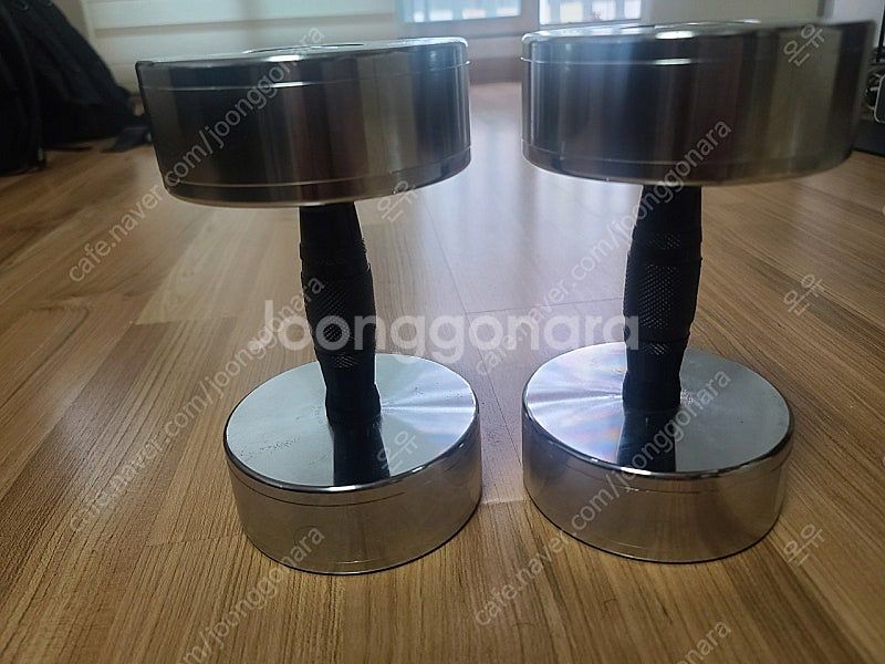 크롬 도금 아령 10kg 2개--1