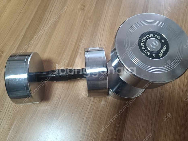크롬 도금 아령 10kg 2개--2