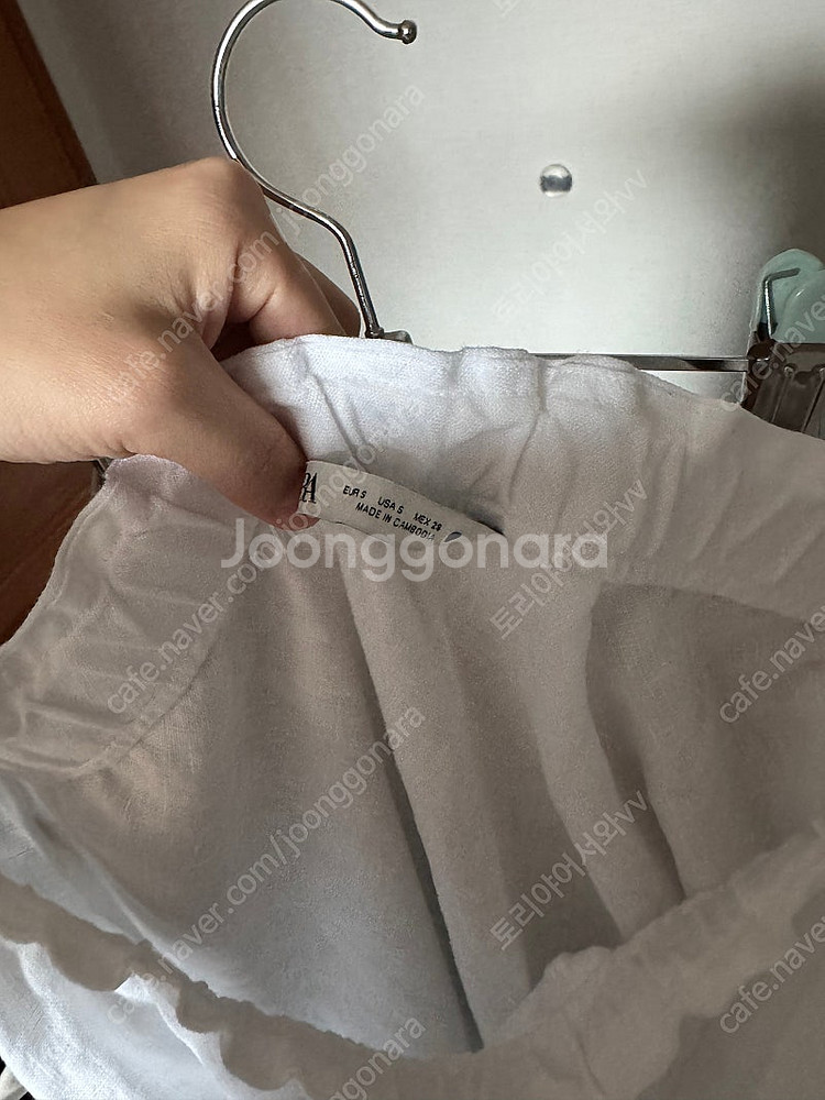 자라zara 100%리넨 미디 스커트 zw 컬렉션 s사...--4