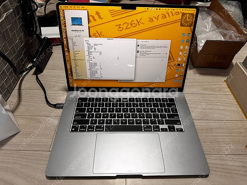 맥북에어 M3 15인치 그레이 16GB A3114(보증...--0