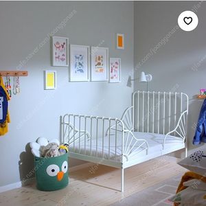 이케아 민넨 침대, 매트리스, 매트리스커버, 베드텐트포함 풀구성(어린이침대,유아,아기)길이조절침대