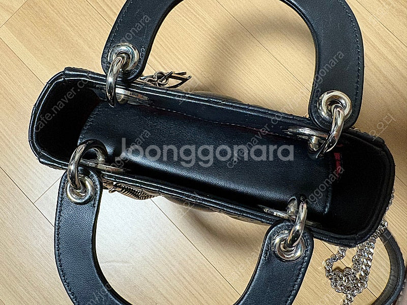 디올 레이디백 미니 실버체인--5