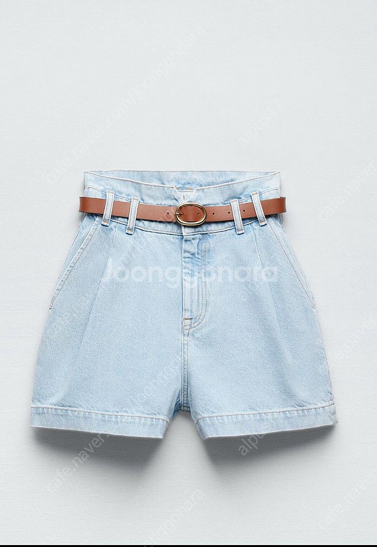 자라 벨트 배기 버뮤다 데님팬츠 / zara 자라데님반...--1