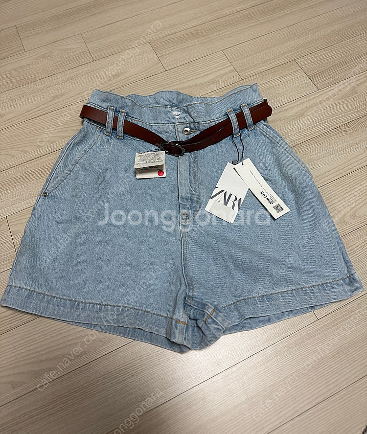 자라 벨트 배기 버뮤다 데님팬츠 / zara 자라데님반...--0