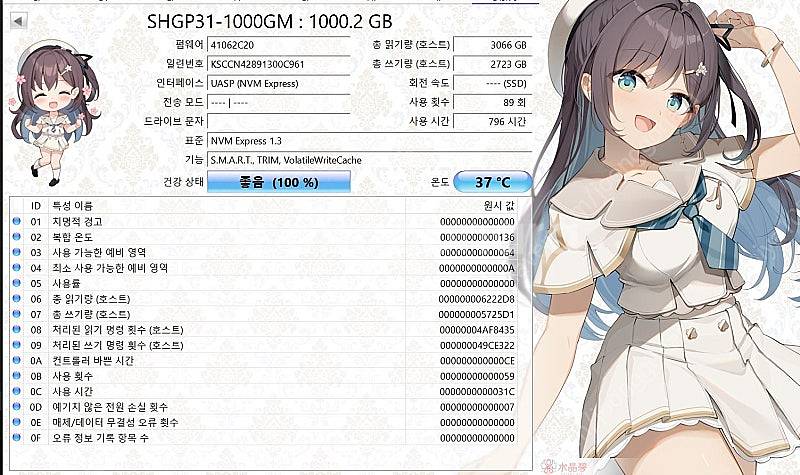 하이닉스 p31 도우정보 정품 1tb 두개 일괄 18만...--2