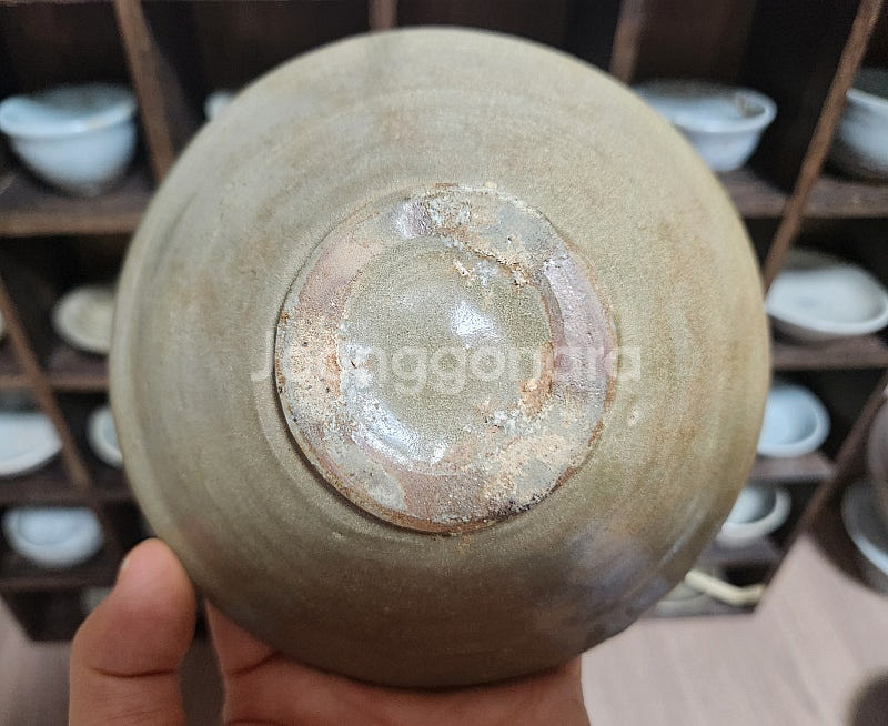 대구골동품 고려시대 초기 고려청자 햇무리굽 다완--3