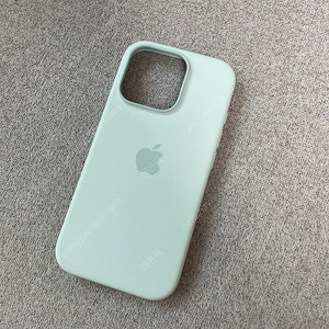아이폰 16프로 정품 실리콘 케이스 아쿠아마린