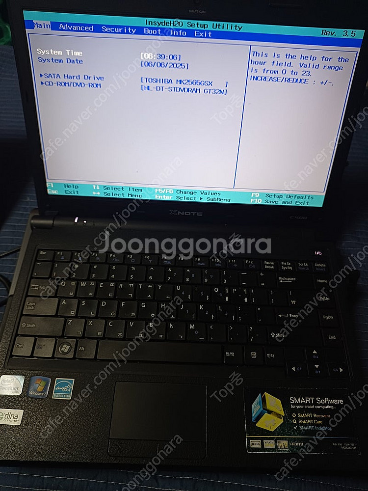 오래됀 노트북 win7 엘지노트북 LG C400 P61...--3