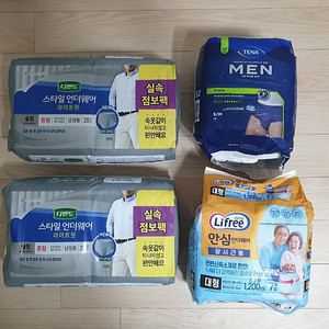 남성용 디펜드 스타일언더웨어, 테나 맨, 라이프리 안심 언더웨어. 성인 팬티형 기저귀
