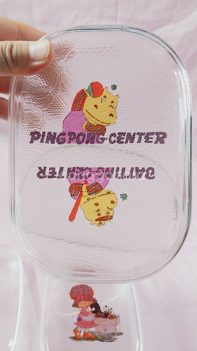 레트로 추억상환 오래된 투명 플라스틱 도시락통, 수저집...--6