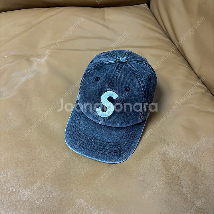 Supreme 슈프림 피그먼트 워시드 블랙 S로고 6패...--0