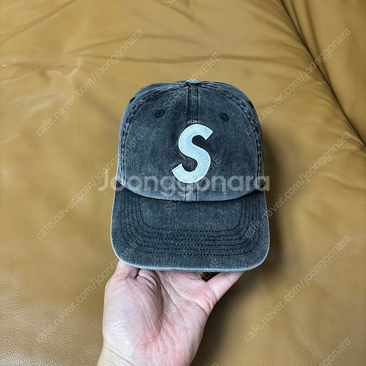 Supreme 슈프림 피그먼트 워시드 블랙 S로고 6패...--1