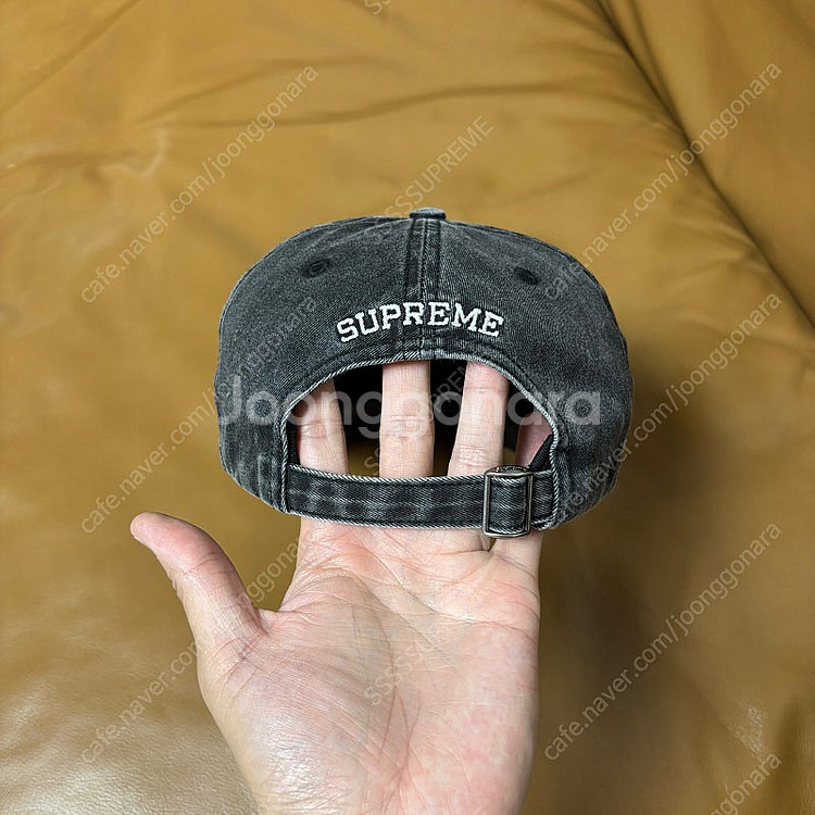 Supreme 슈프림 피그먼트 워시드 블랙 S로고 6패...--6