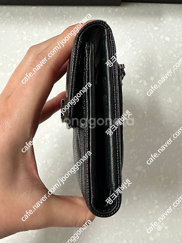 정품 샤넬 보이 반지갑 블랙 캐비어 새상품 내장칩버전 ...--3