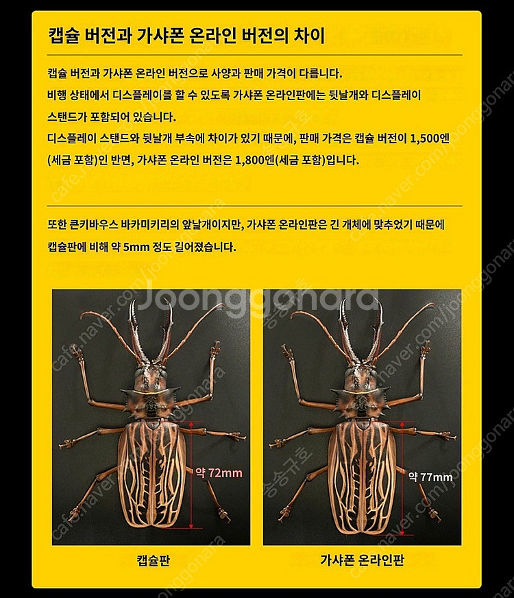 [반다이 생물대도감 어드밴스(온라인판) 대왕턱하늘소/길...--2