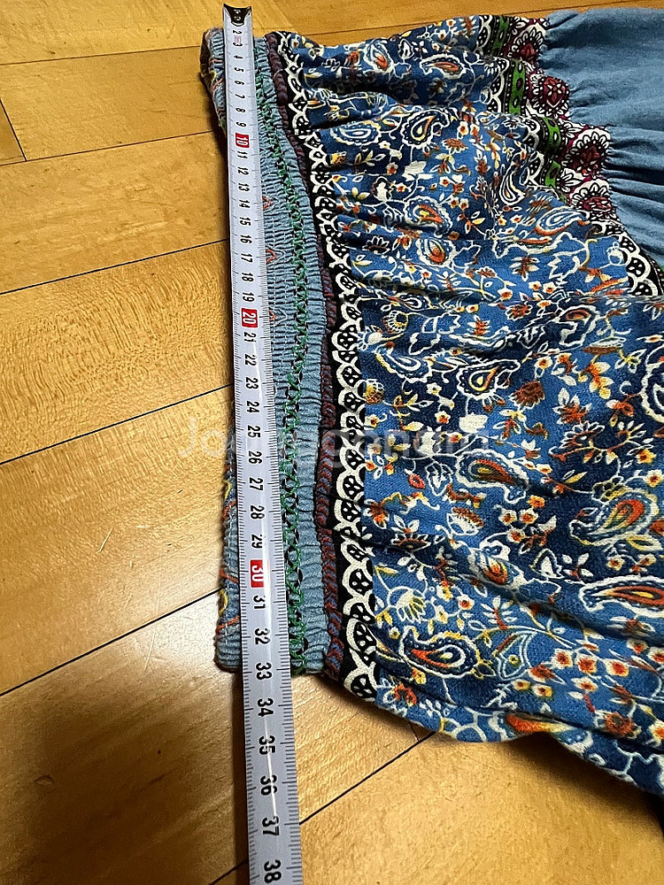 발리호텔 구입) 에스닉 패턴 롱 스커트 Free--2