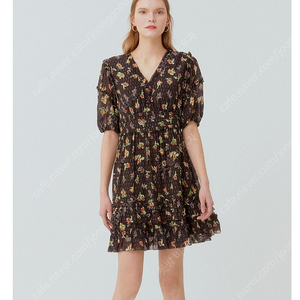 [새상품] 질스튜어트 블랙 실크혼방 플라워 원피스 55 정가 459,000원