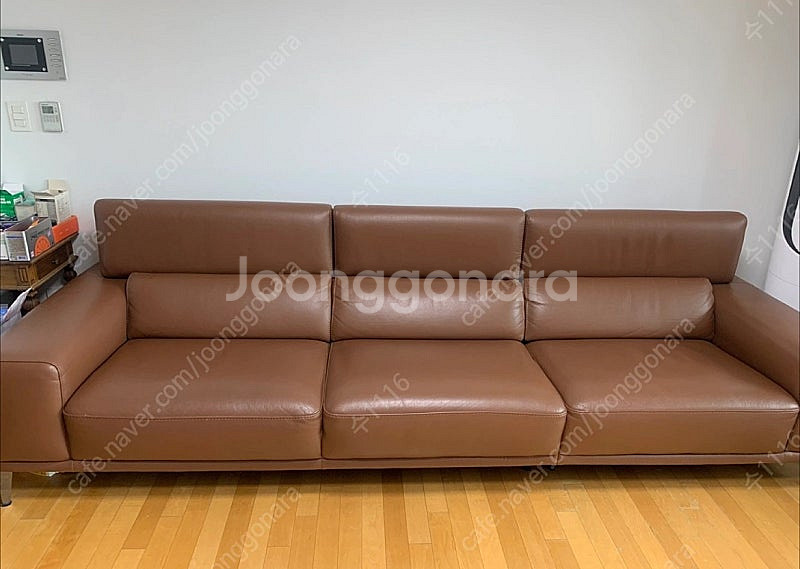 한샘 바흐 702 인피니 4인용 소파 (꼬냑)--1