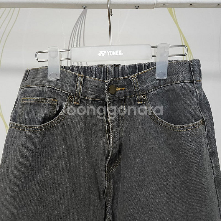 와이드핏 데님바지 M 그레이--1