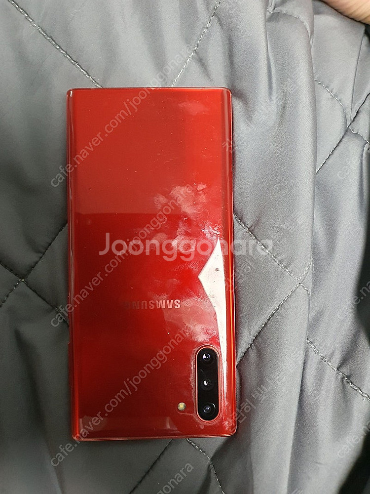 택포 갤럭시 노트10 레드 액정 파손--2