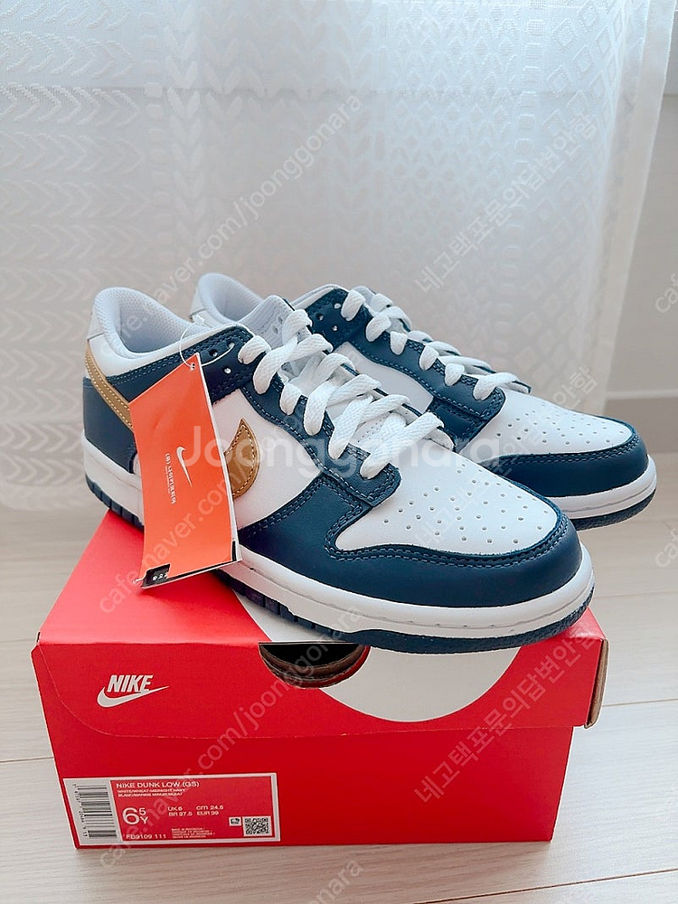 새상품)245)나이키 덩크로우 미드나이트 네이비--4
