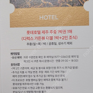 제주롯데호텔 이용권