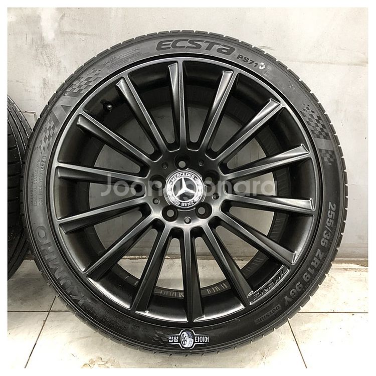 벤츠 C클래스 블랙 19인치 휠 타이어 225/40R1...--5