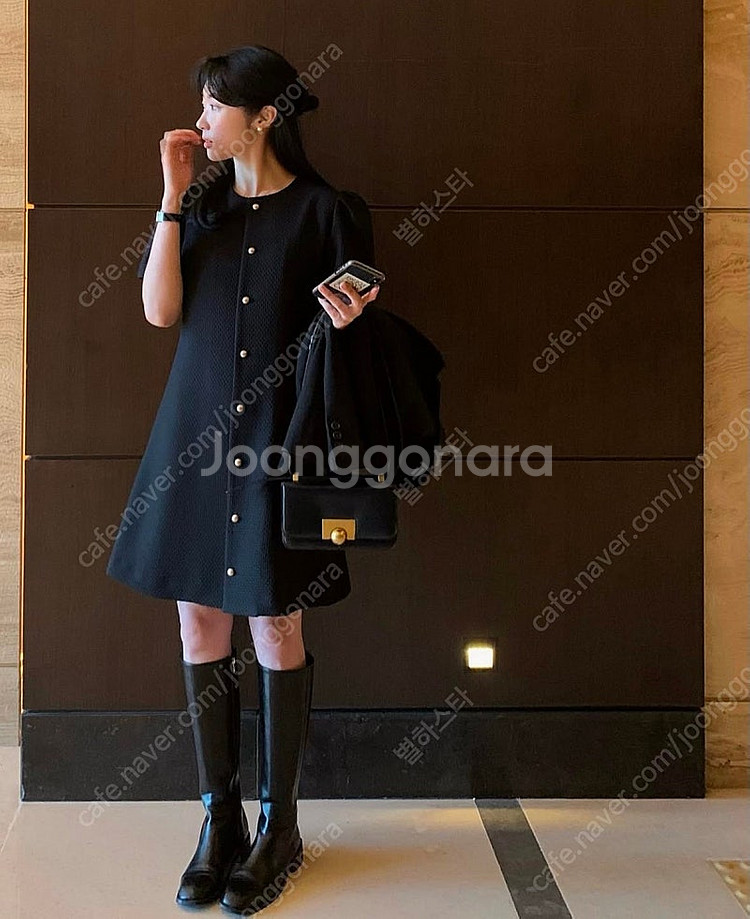 보테가베네타 론드백 블랙 미니--8