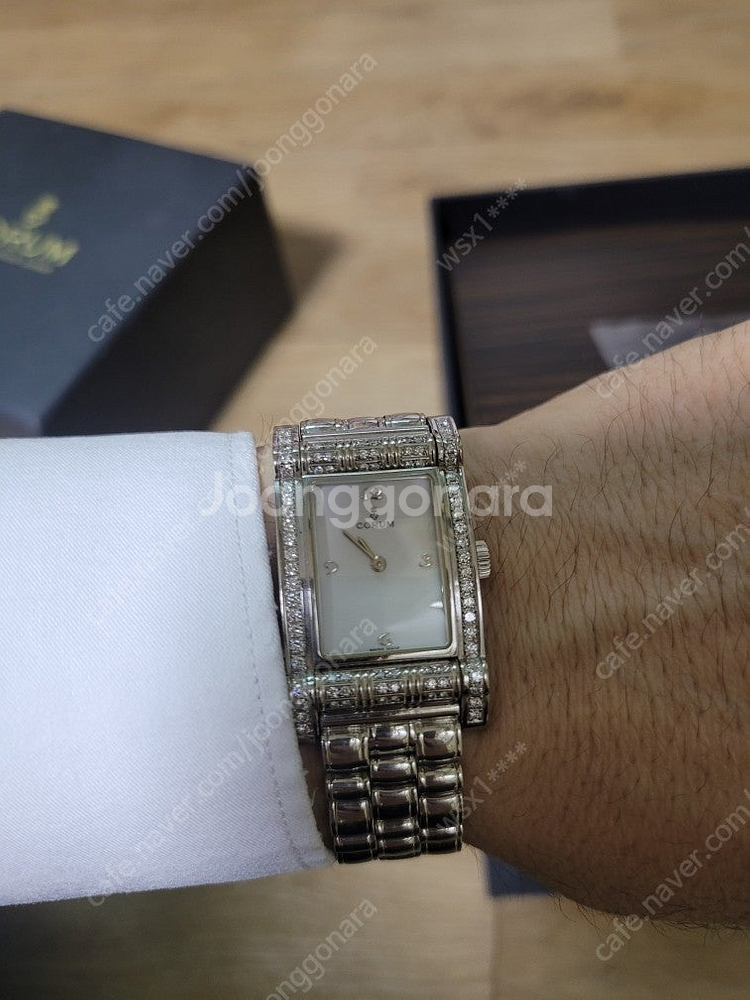 정품 코룸(CORUM) 18K 화이트골드 금통 판매,교...--0