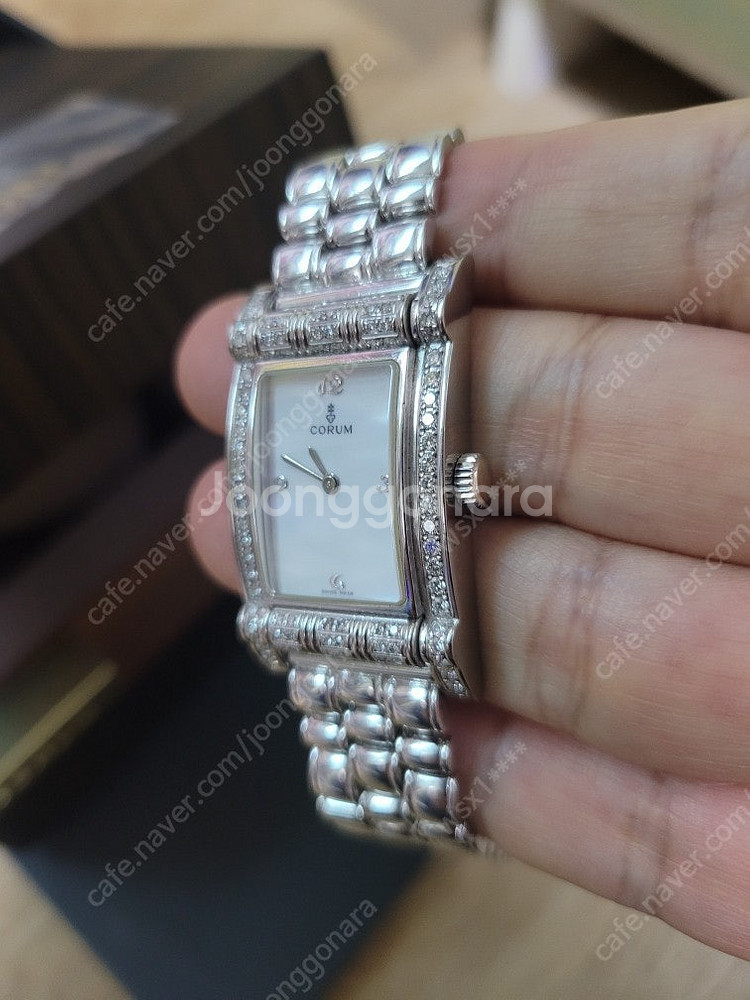 정품 코룸(CORUM) 18K 화이트골드 금통 판매,교...--1
