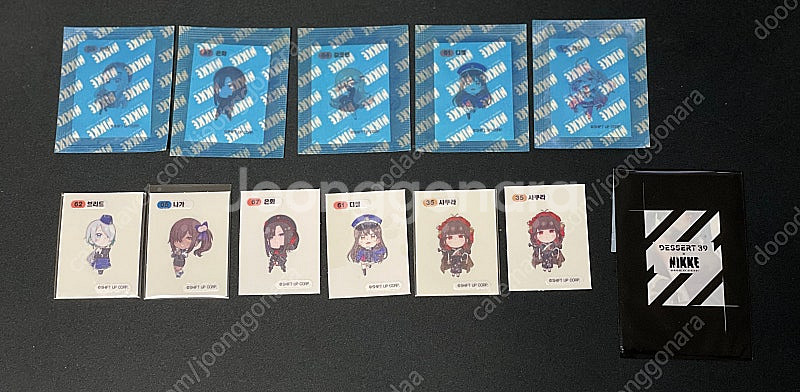 GS25x니케 띠부 띠부씰 , 디저트39 키링 포토카드--0