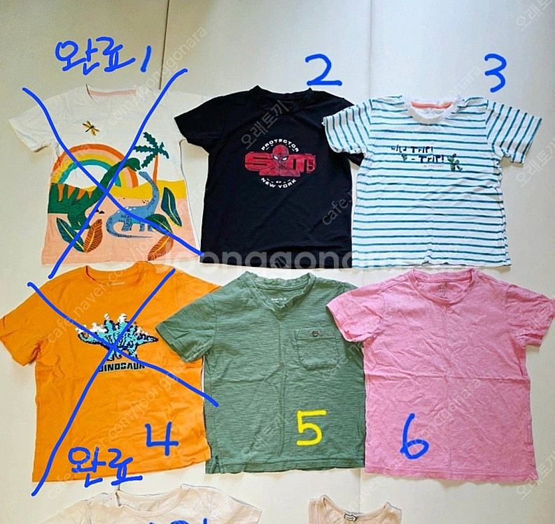 공룡티셔츠, 탑텐키즈, 스파이더맨 120 반팔티셔츠 데...--0