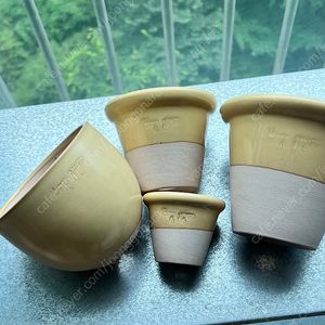 두갸르송 토분 노란 유약 세트
