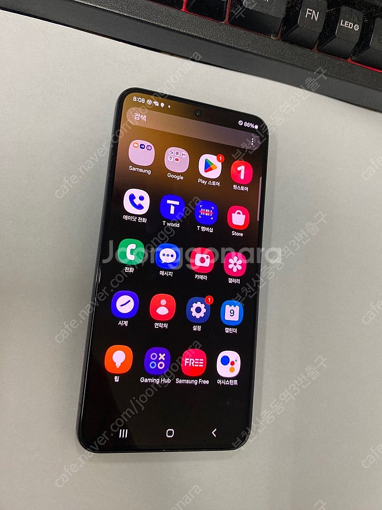 028453 SK 갤럭시S22 블랙 외관깔끔 256GB...--1