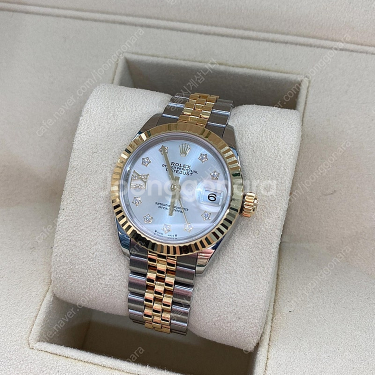 [팝니다] 롤렉스 레이디 데이트저스트 실버 별다이아 옐골 콤비 28미리 - 22년식--0