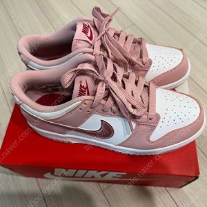 (GS) 나이키 덩크 로우 235 핑크글레이즈