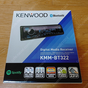 켄우드 1딘 카오디오 KMM-BT322 스포티파이, 블루투스2대, USB [신품, 12만원 택포]