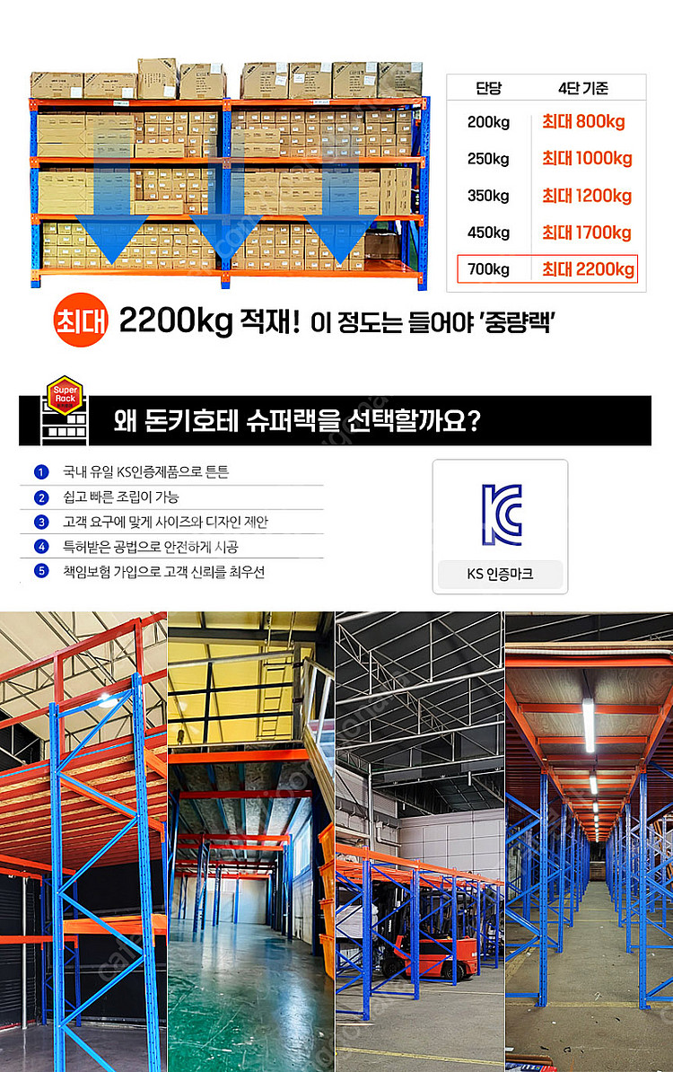 고중량 KC인증 국내독점생산 슈퍼랙 단당450~700K...--2