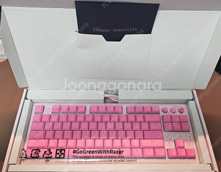 레이저 오나타 V3 텐키리스 키보드 헬로키티 에디션 팝...--0