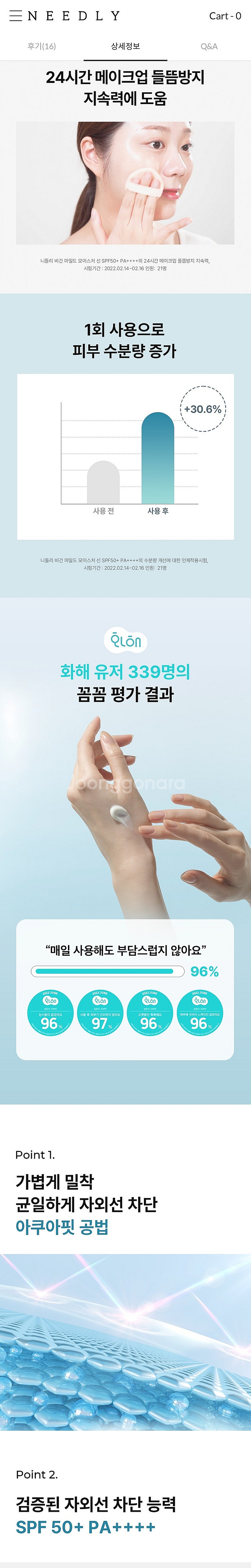 미개봉 새제품 니들리 비건 마일드 모이스처 선 50ml...--4
