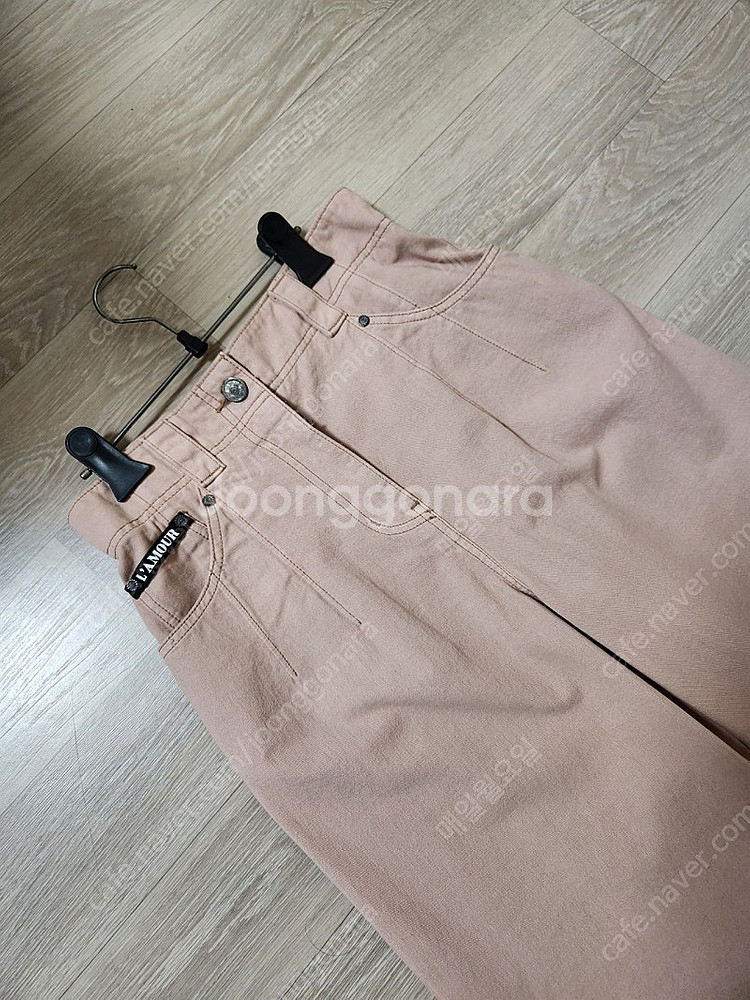 오즈세컨 핑크 와이드 데님 팬츠))럭키슈에뜨 한섬 시스...--1