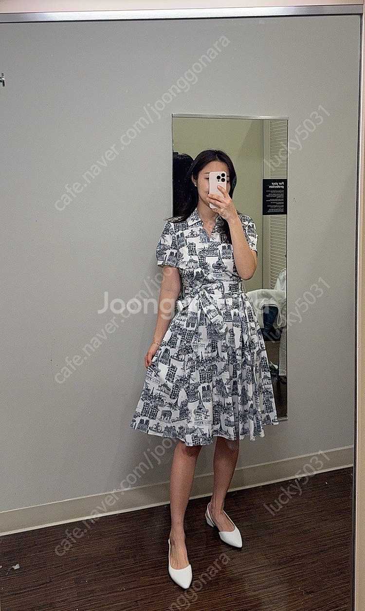 (새제품) 칼 라거펠트 시티 프린팅 원피스 us14--0